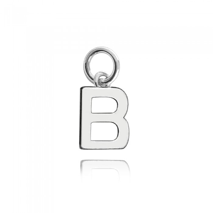 Zawieszka srebrna - mała litera "B"