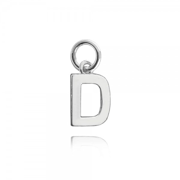 Zawieszka srebrna - mała litera "D"