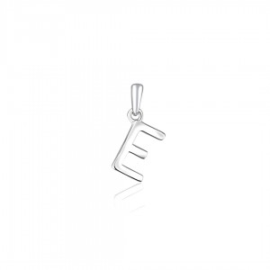Zawieszka srebrna - mała litera "E"