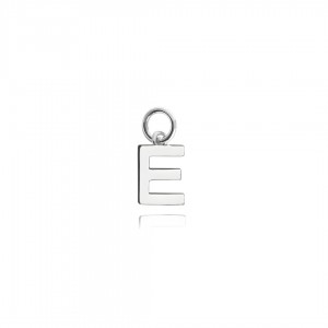 Zawieszka srebrna - mała litera "E"