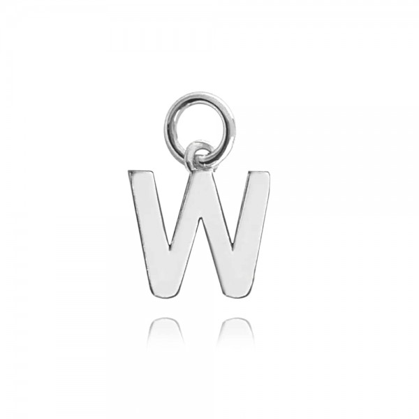 Zawieszka srebrna - mała litera "W"