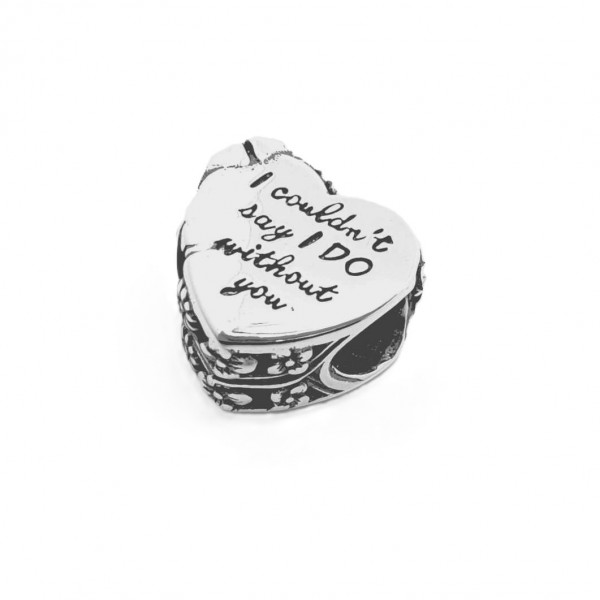 Zawieszka charms "I couldn't say I DO without you" - serce