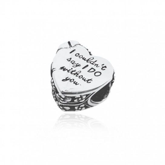 Zawieszka charms "I couldn't say I DO without you" - serce