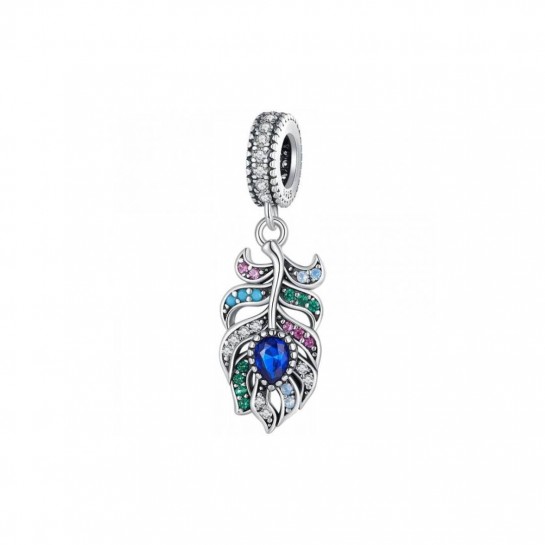 Zawieszka charms - kolorowe pióro