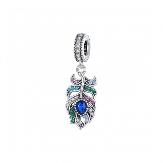 Zawieszka charms - kolorowe pióro