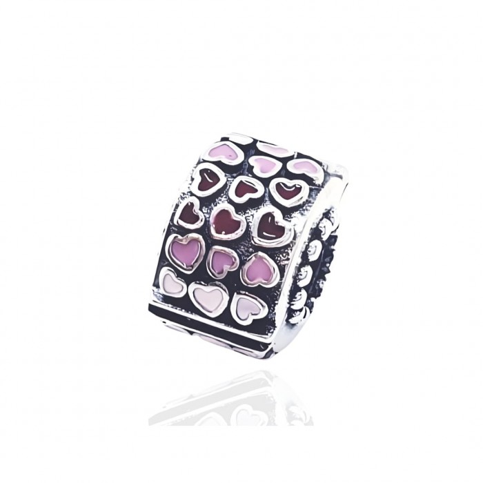 Zawieszka charms - małe serduszka