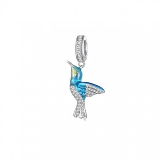 Zawieszka charms - ptak koliber