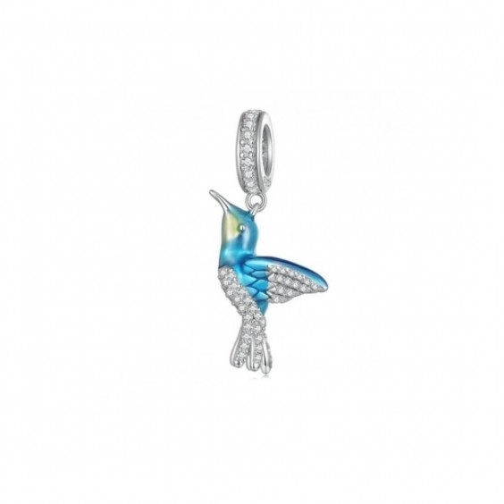 Zawieszka charms - ptak koliber