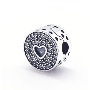 Zawieszka charms - stoper z sercem