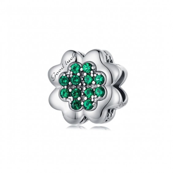 Zawieszka charms - zielona koniczyna