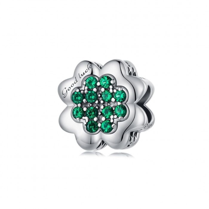 Zawieszka charms - zielona koniczyna