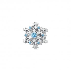 Zawieszka srebrna charms - śnieżynka