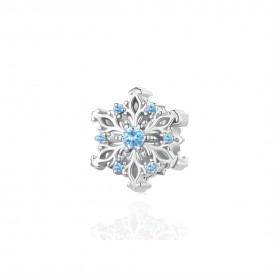 Zawieszka srebrna charms - śnieżynka