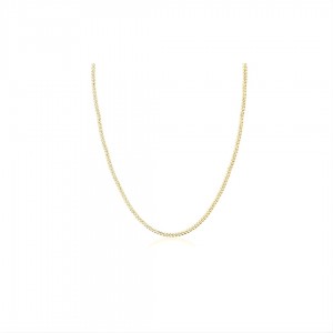 Łańcuszek srebrny pozłacany - drobna pancerka 