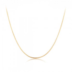 Łańcuszek srebrny pozłacany linka, żmijka