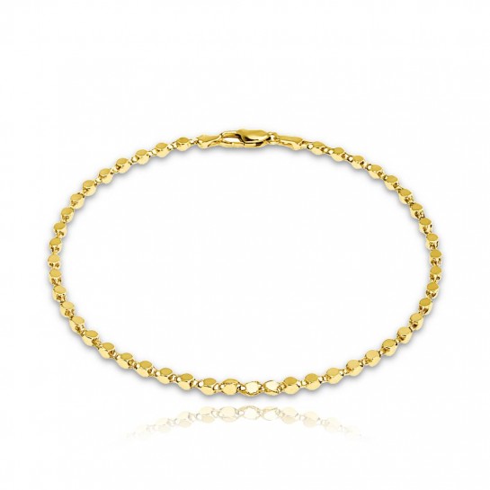 Bransoletka złota pr. 585 z delikatnymi kostkami