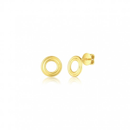 Kolczyki złoto pr. 585 kółka okrągłe zakręcane sztyfty