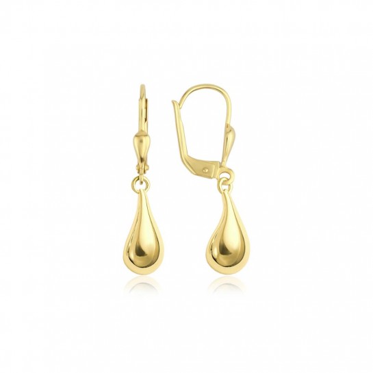 Kolczyki złoto żółte pr. 585 wiszące krople