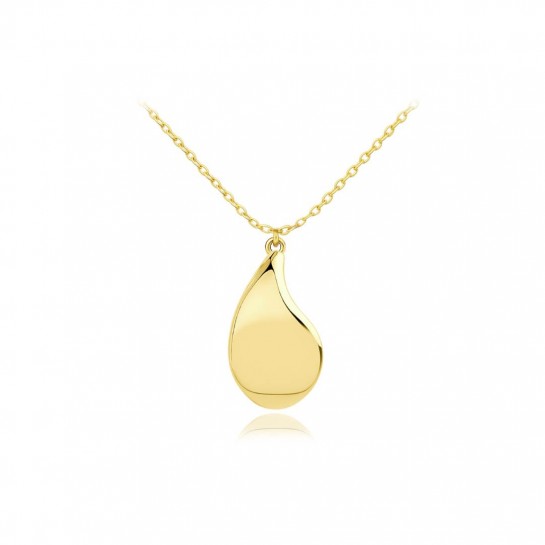 Naszyjnik złoty 585 - gładka kropla