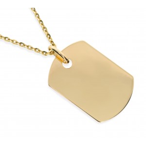 Zawieszka złota pr. 585 - blaszka zaokrąglana